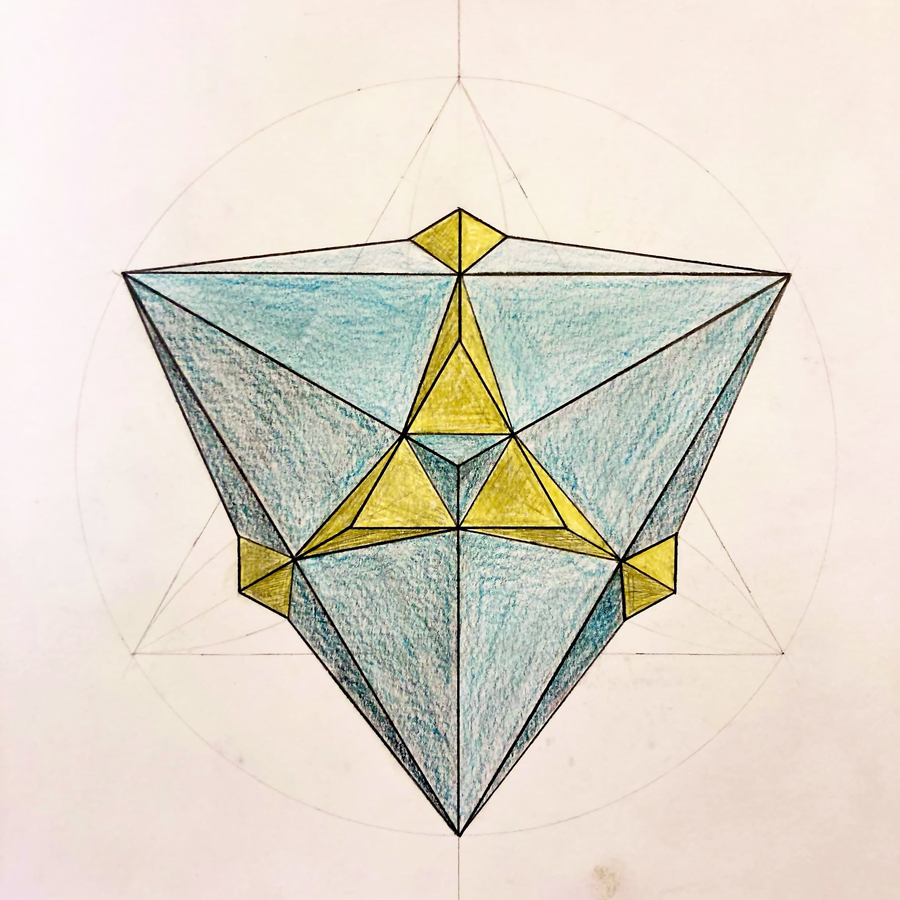 Dual Compound: Truncated Tetrahedron and Triakis Tetrahedron